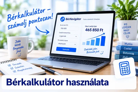 BérNavigátor bérkalkulátor laptopon
