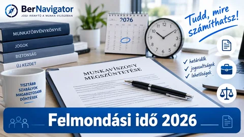 Munkaviszony megszüntetéséről szóló dokumentum és óra – felmondási idő